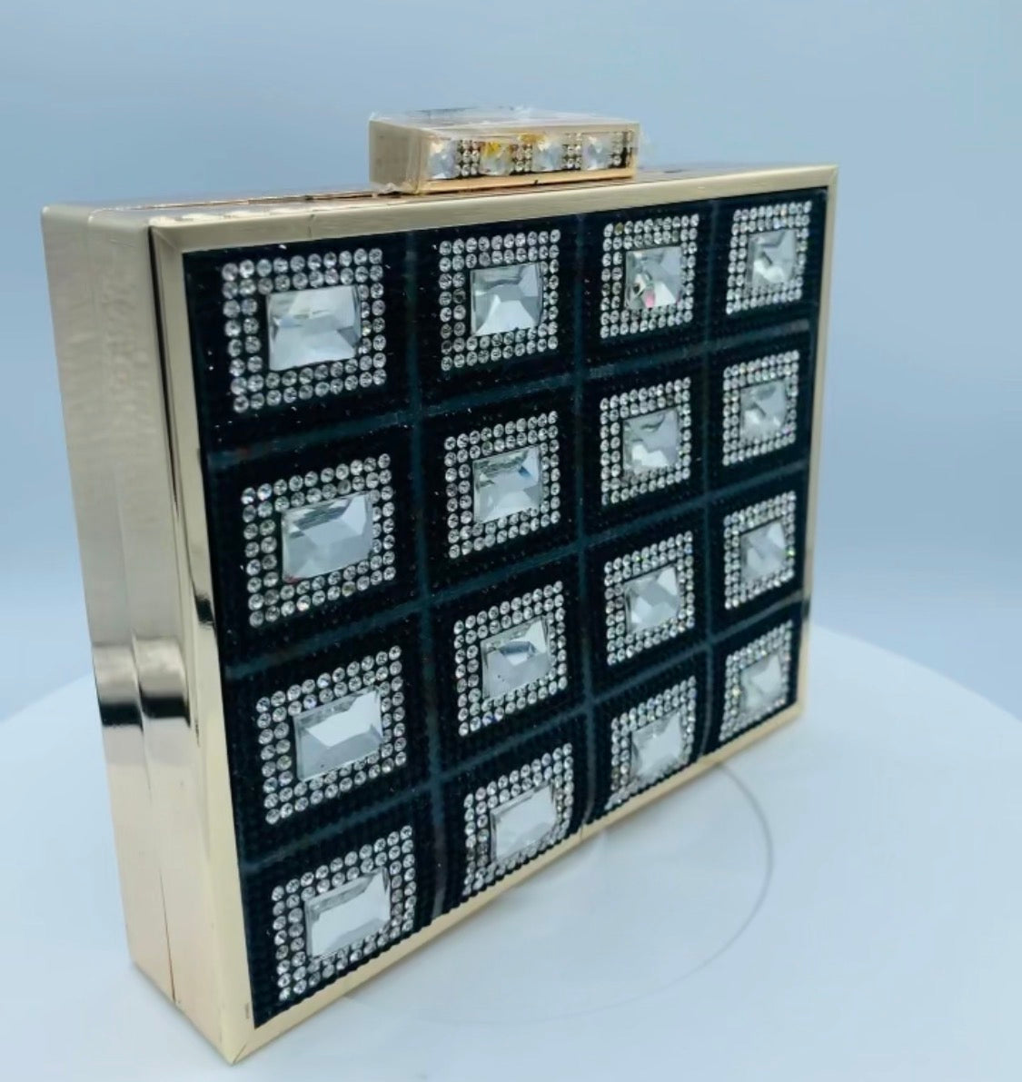 Side view showing the structured depth of the Diamond Clutch