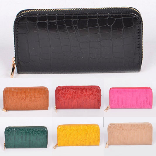 Wallets shown in several colors